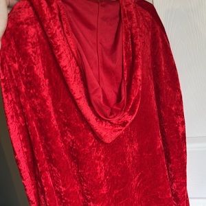 Red Halloween cape with hood